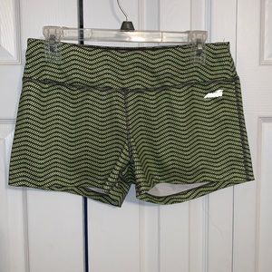 Women’s Green Spandex Athletic Shorts
